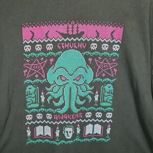 Cthulhu Awakes Graphic T-Shirt Men’s 2XL Green Short Sleeve Gildan Cotton